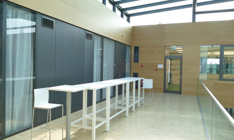Transparente Bürofläche im ETRIUM