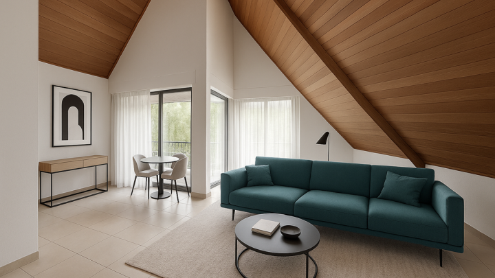 Dachgeschosswohnung mit Galeriegeschoss und großem Balkon in Müngersdorf