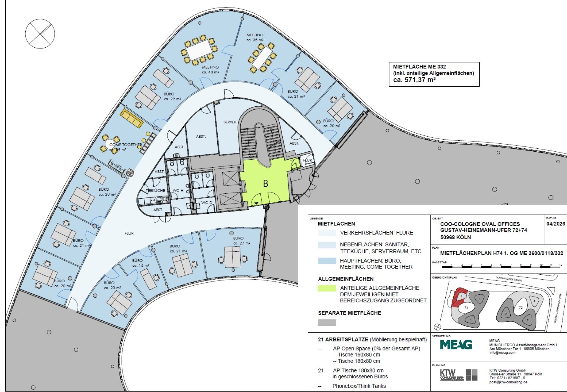 Grundriss 1.OG 571 m²