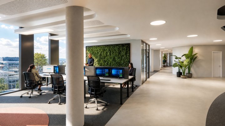 GREEN-Building Office am Rheinufer zu vermieten