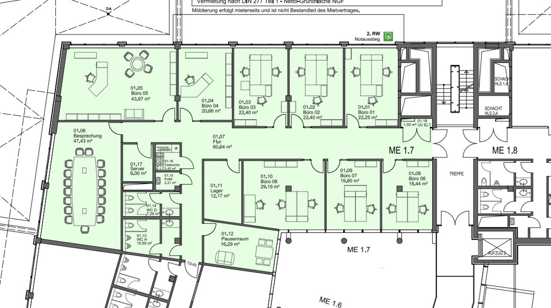 Grundrissplan ME1.7