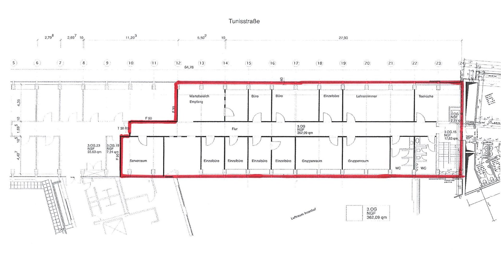 Grundrissplan 3.OG