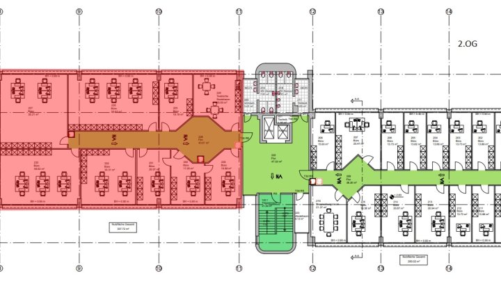 Indivduell gestaltbare Büroflächen am Südstadion