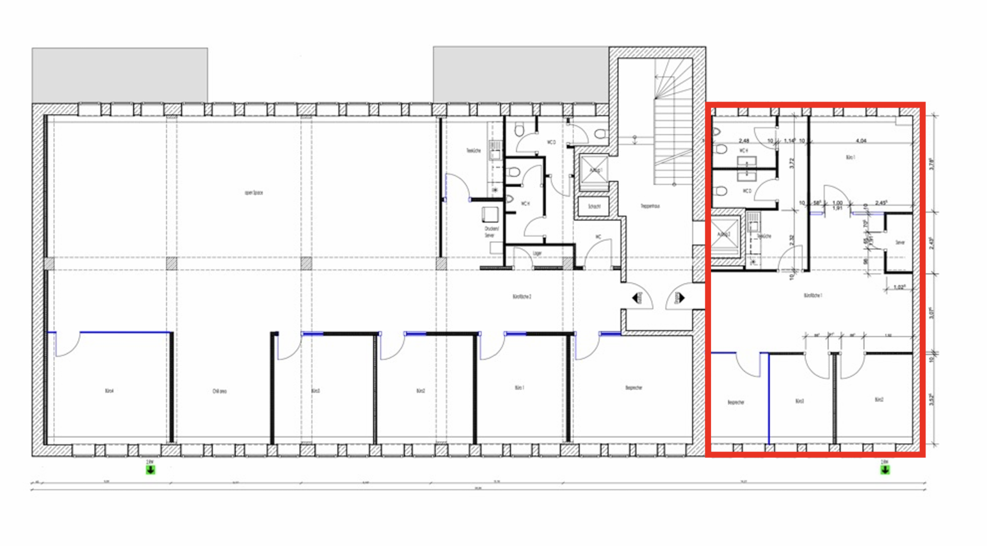 Grundrissplan 2.OG rechts