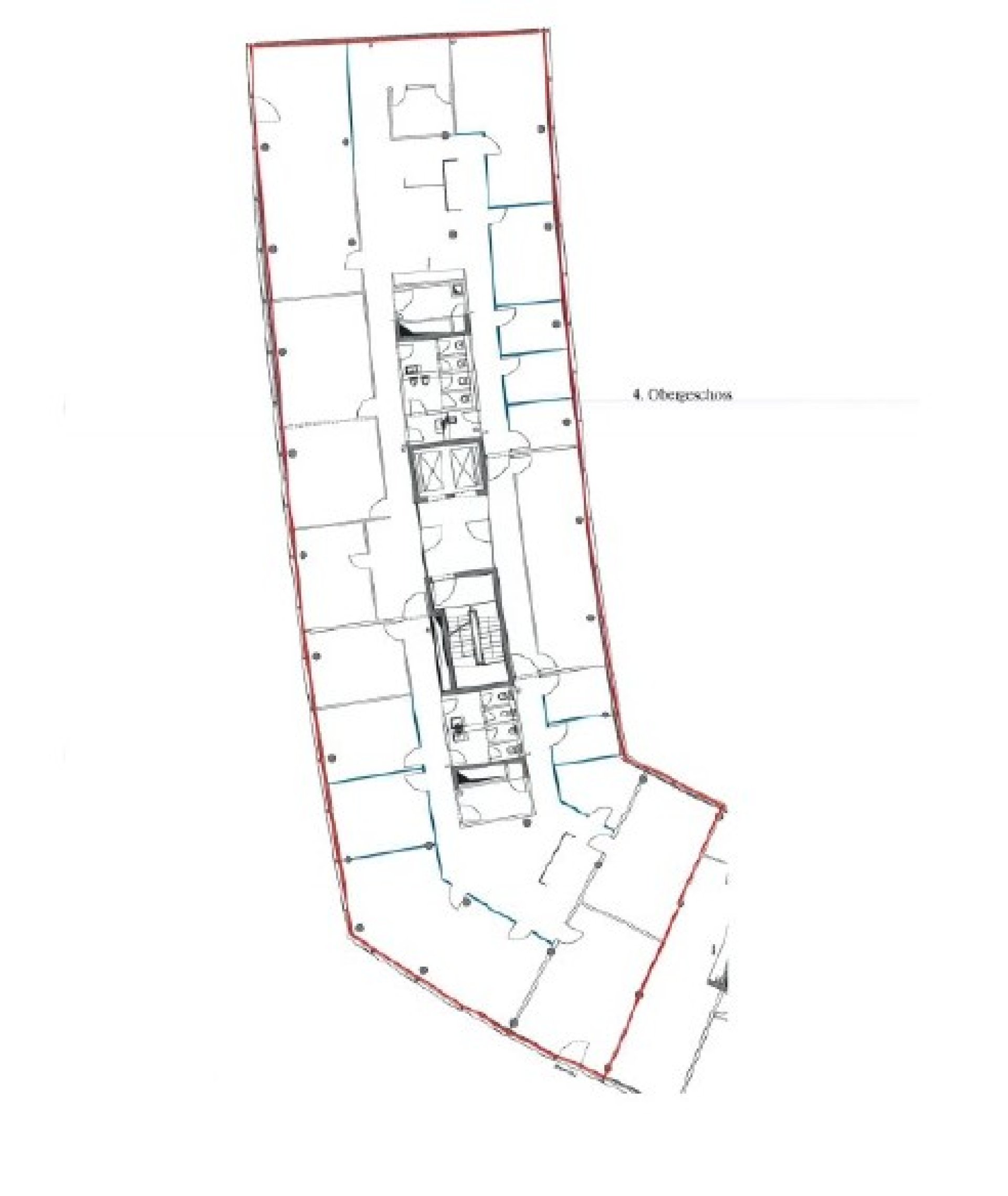 Grundrissplan 4.OG 955 m² Haus8-10