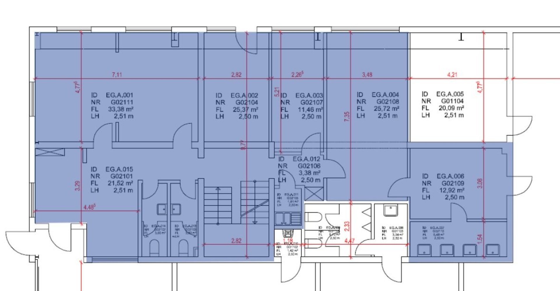 Beispielgrundrissplan Büro