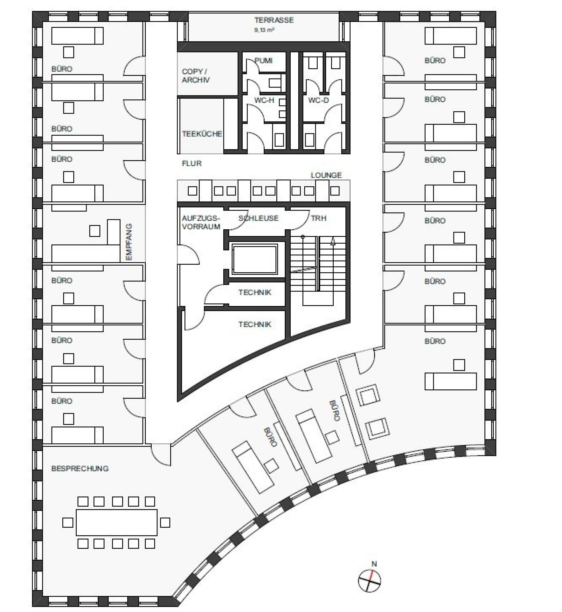 Grundrissplan 2.-4.