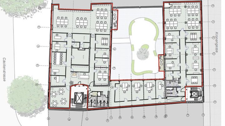 Revitalisiertes Penthousebüro in bester Innenstadtlage