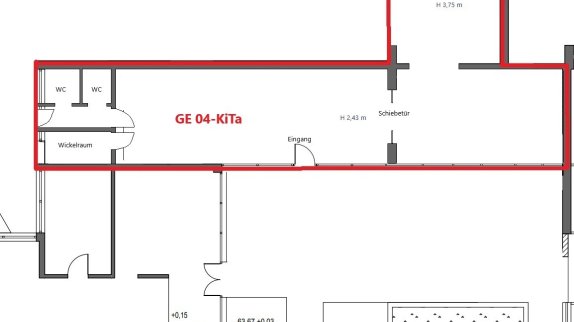 Grundrissplan GE04 - Ist Zustand
