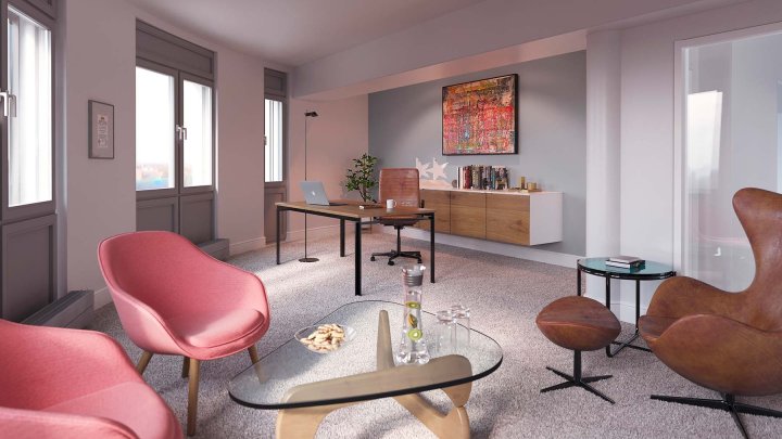 Schickes Büro mit Terrasse im Kölner Westen
